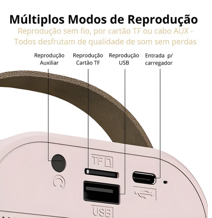 Caixa De Som Com Microfone Karaokê