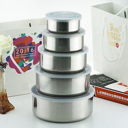 KIT 5 POTES TIGELAS INOX